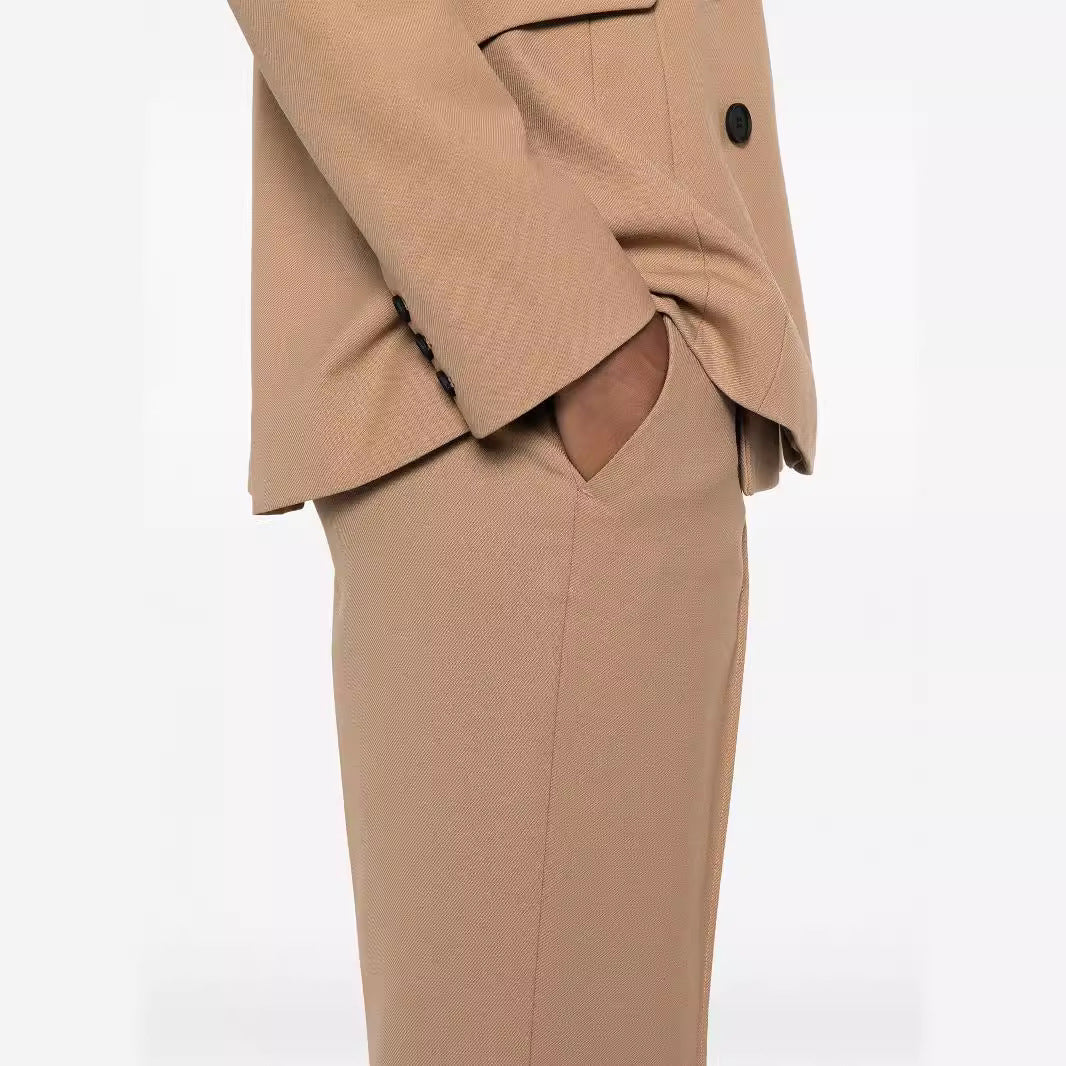 Damen Hochtaillierte ausgestellte Wollmix‑Tailoring‑Hose mit Bügelfalte Shop Nory