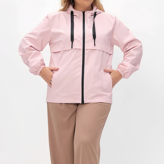 Damen Modische Übergangsjacke mit kapuze