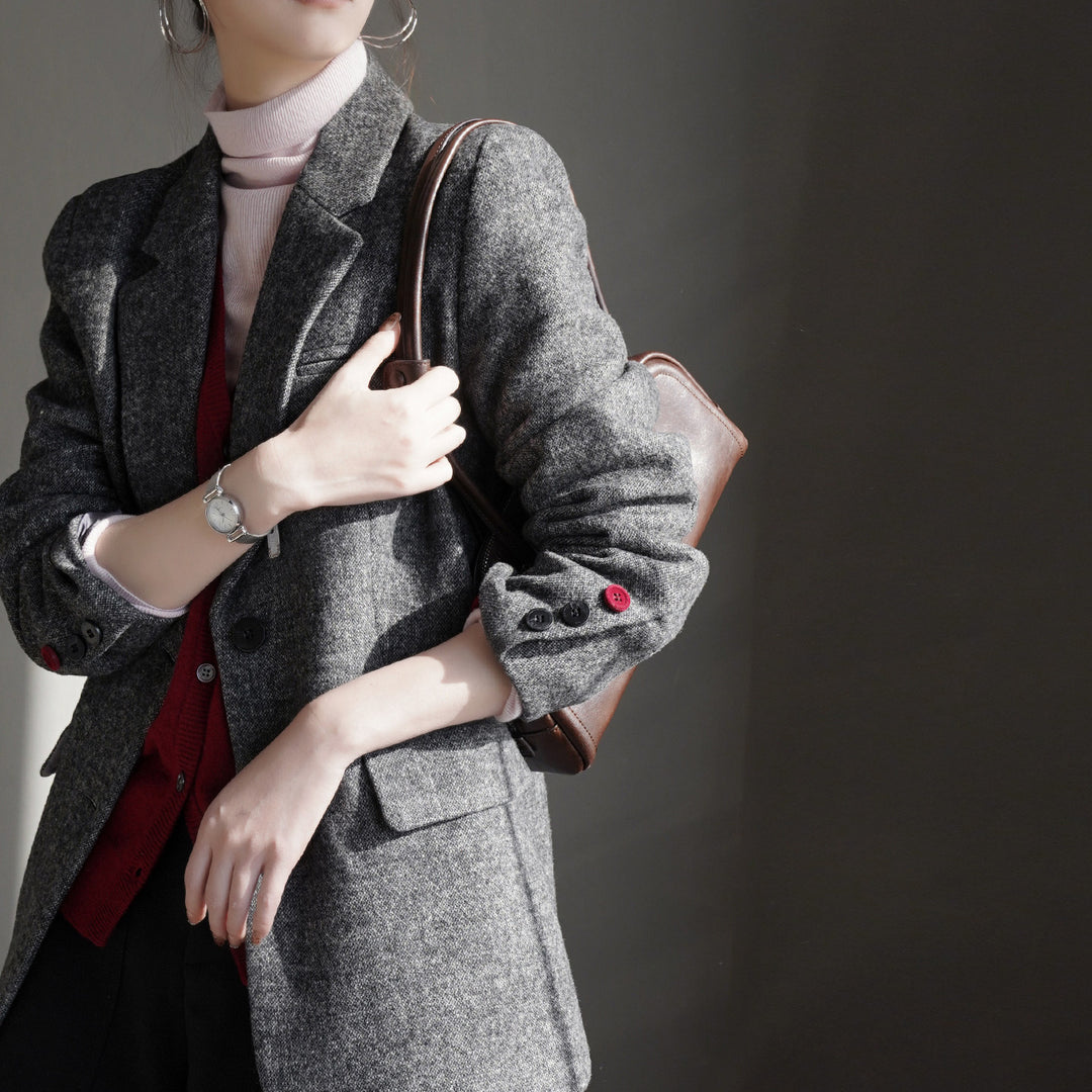 Damen Eleganter Wollblazer mit modischem Schnitt Shop Nory