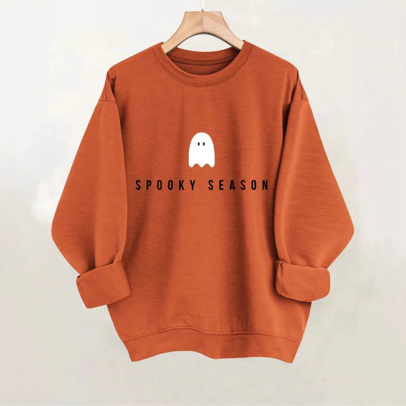 Unisex lässiges Halloween Sweatshirt mit Gespenst-Print und Oversize-Schnitt Shop Nory