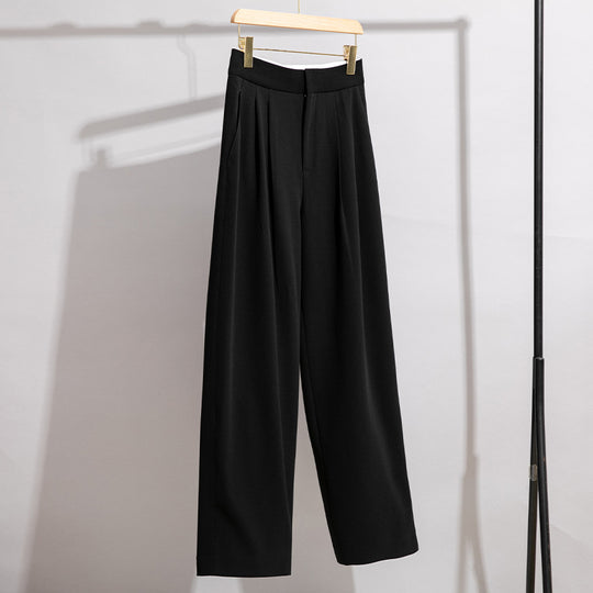 Damen Hochtaillierte Plissee-Bundhose mit weitem Bein Shop Nory