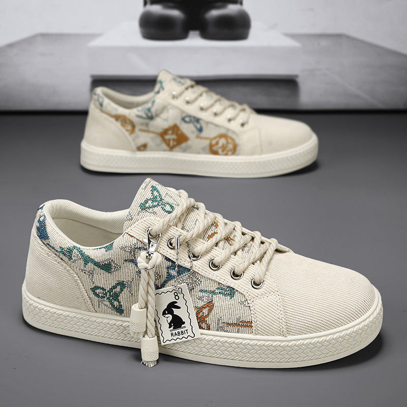 Damen Lässige Canvas-Sneakers mit einzigartigem Druckdesign
