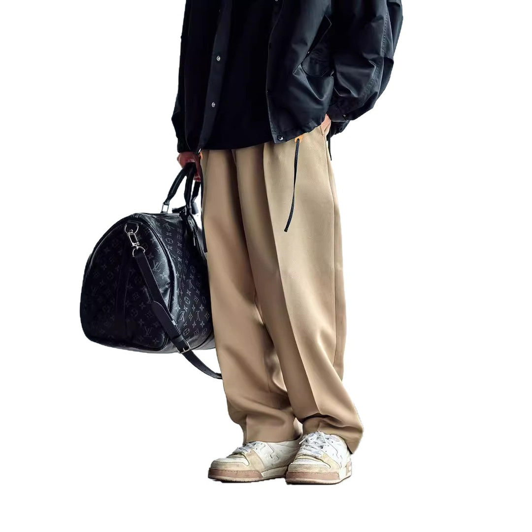 Herren Weite Chino-Hose mit Bundfalten und lockerem Schnitt Shop Nory