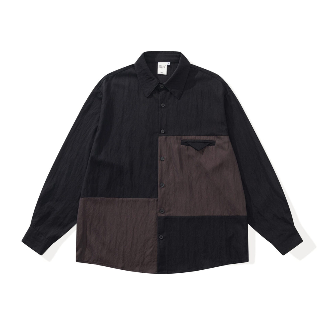 Unisex Oversized Hemdjacke im Patchwork‑Design Shop Nory