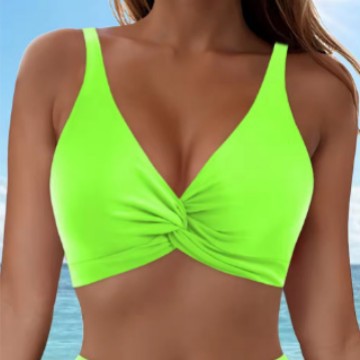 Damen Sportliches Bikinioberteil mit Twist-Design