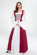 Damen historisches Märchenkleid mit elegantem Oberteil und ausgestellten Ärmeln