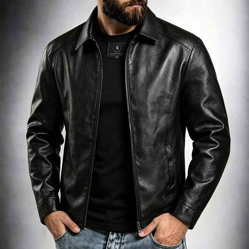 Herren Moderne Lederjacke Shop Nory