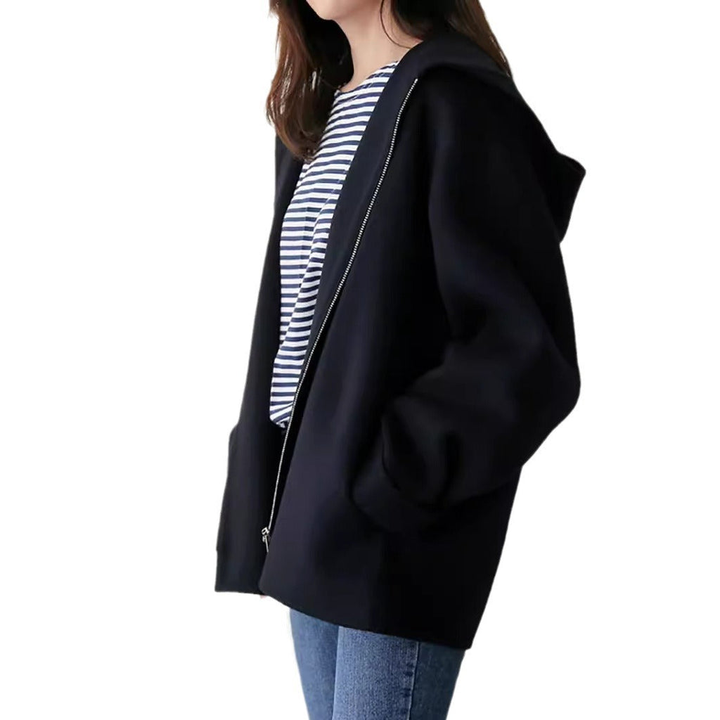 Damen Modische und elegante Kapuzenjacke aus weichem Material