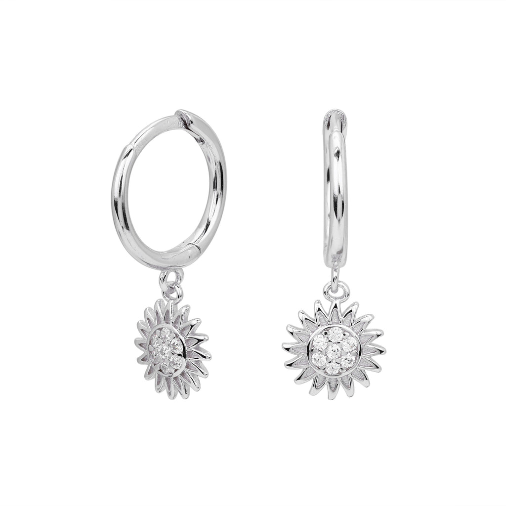 Damen Ohrhänger mit strahlendem Sonnenmotiv aus 925 Sterling Silber Shop Nory
