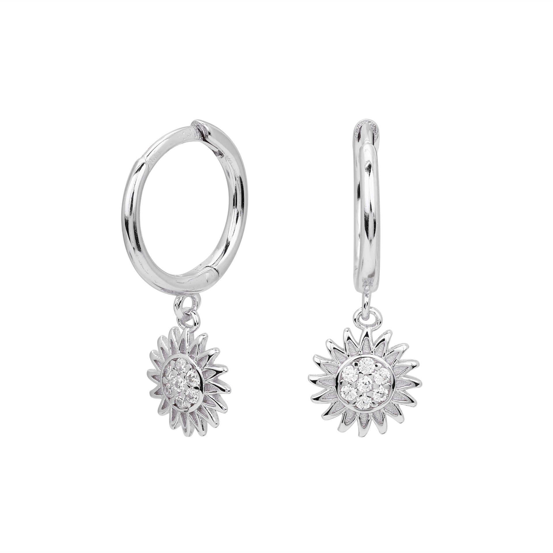 Damen Ohrhänger mit strahlendem Sonnenmotiv aus 925 Sterling Silber Shop Nory