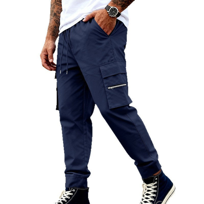 Herren Cargojogger mit elastischem Bund, Kordelzug und Reißverschlusstaschen Shop Nory