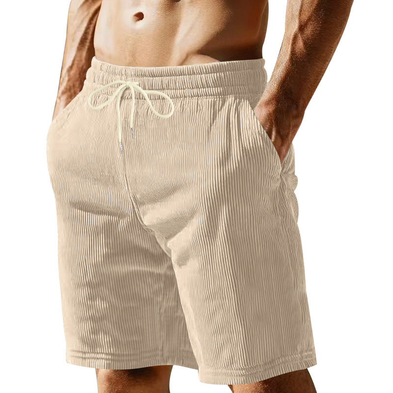 Herren nan knielange Bermudashorts mit elastischem Bund Kordelzug und Seitentaschen