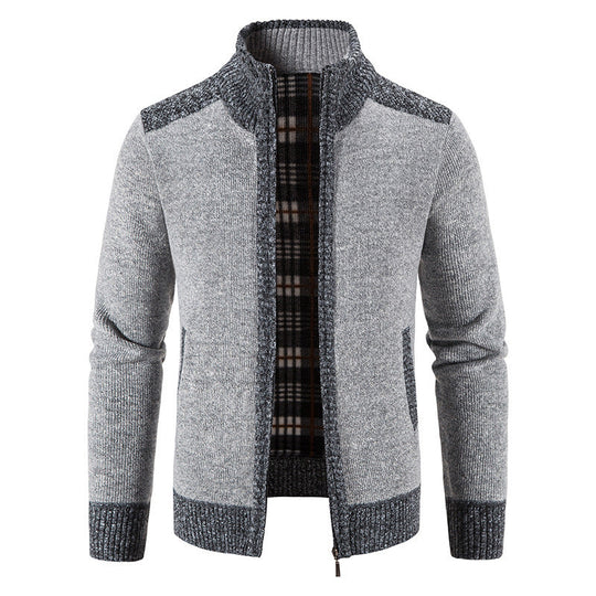 Herren Strickjacke mit hohem Kragen