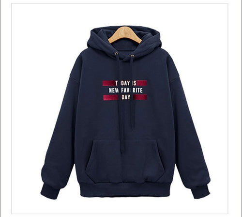 Damen nan lässiger Kapuzenpullover mit Kängurutasche, relaxed Fit und grafischem Statement-Print Shop Nory