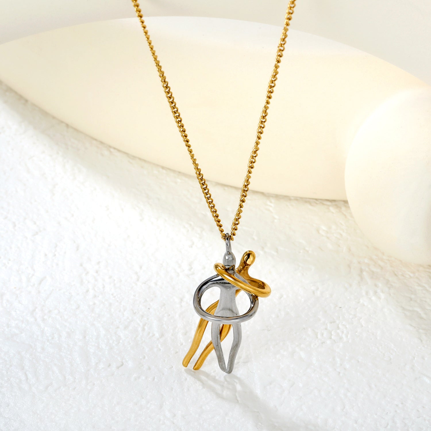 Damen Halskette mit stilvollem Figur-Anhänger aus hochwertigem Edelstahl Shop Nory