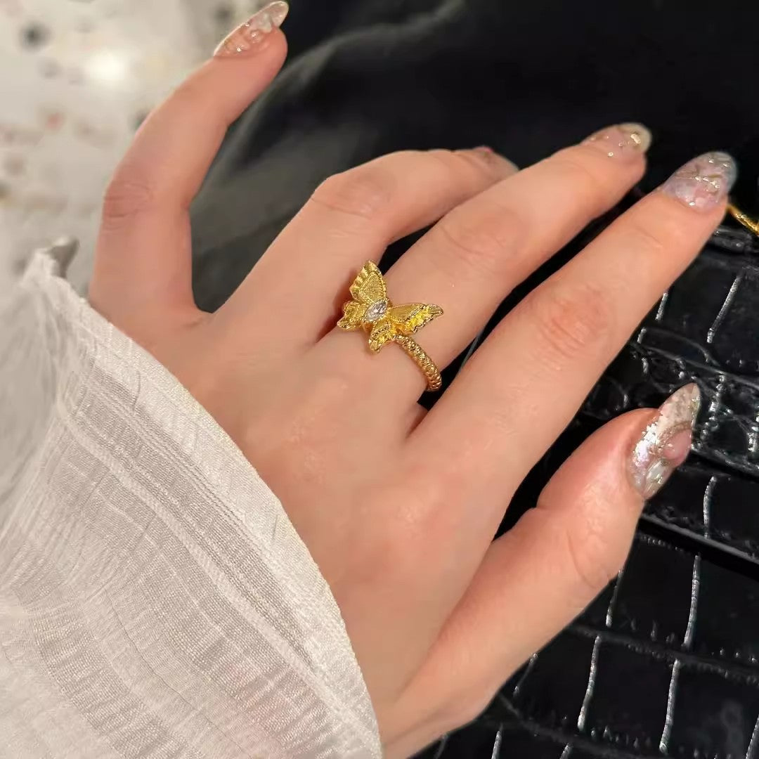 Damen Ring mit filigranem Schmetterlingsdesign Shop Nory
