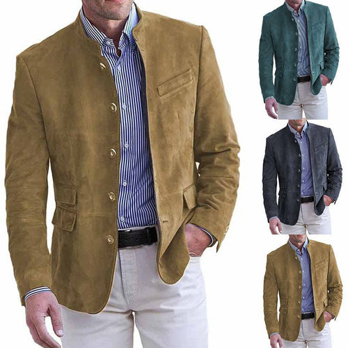 Herren elegante Wildlederjacke