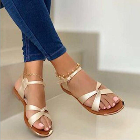 Damen elegante flache Sandalen