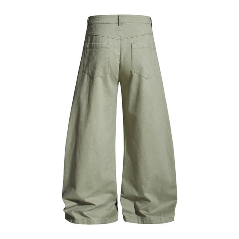 Damen Weite Culotte-Cargohose mit hohem Bund und Metallnieten, tiefer Schritt und aufgesetzten Taschen Shop Nory