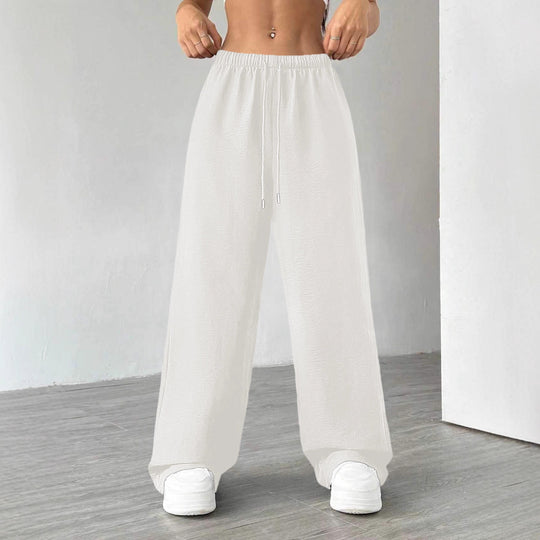 Damen Weite Lounge-Hose mit hohem Elastikbund und Kordelzug Shop Nory