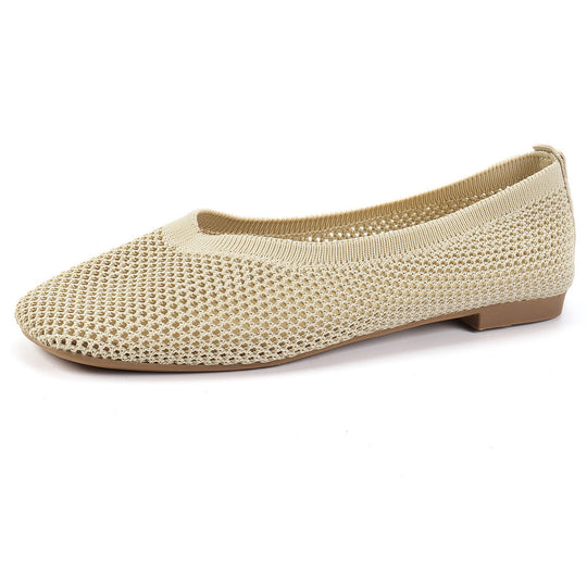 Damen luftige Mesh-Ballerinas mit elastischem Fußbett Shopnory