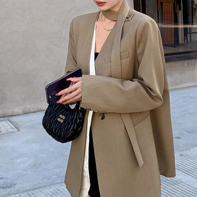 Damen Übergrößen Blazer mit asymmetrischem Design Shop Nory