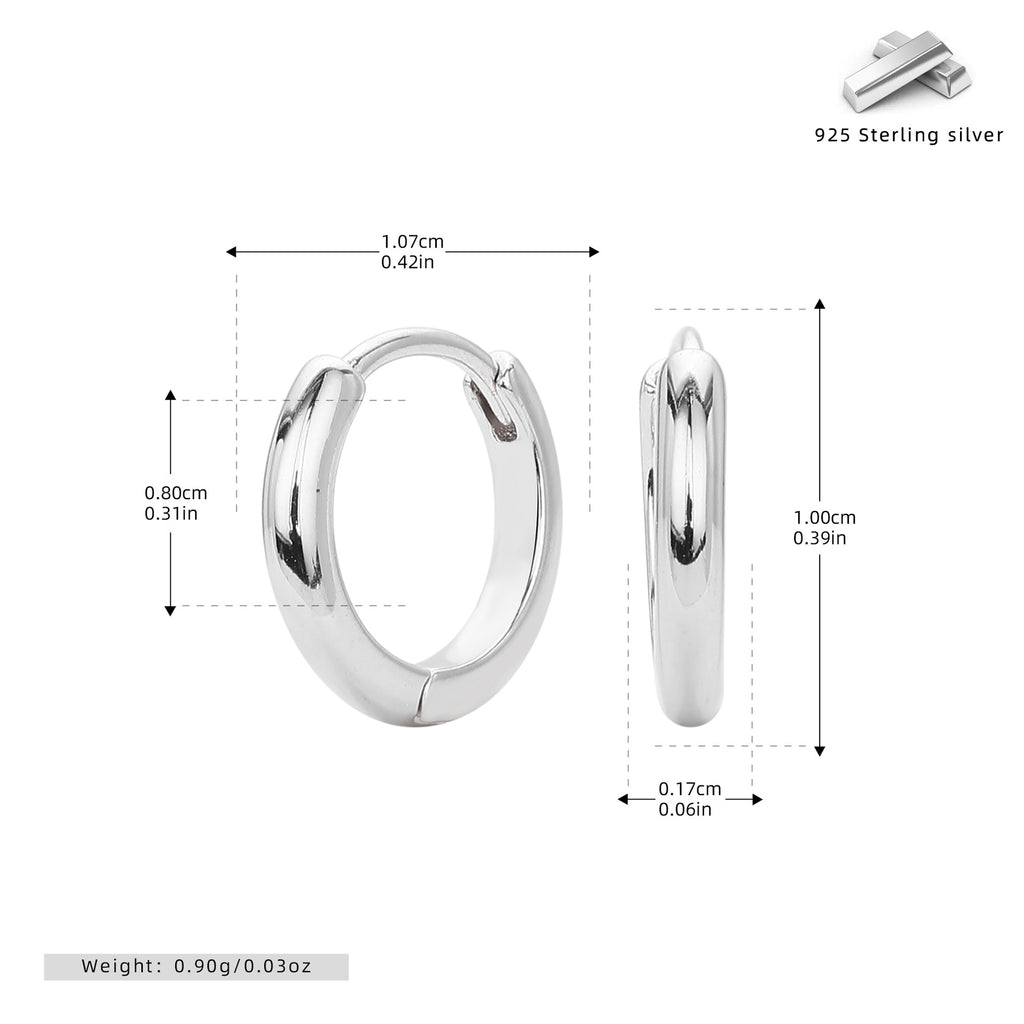 Damen Ohrcreolen mit modernem, minimalistischem Design aus hochwertigem 925 Sterling Silber Shop Nory