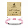 Damen Motivationsarmband mit verstellbarem Knoten und inspirierender Botschaft Shop Nory