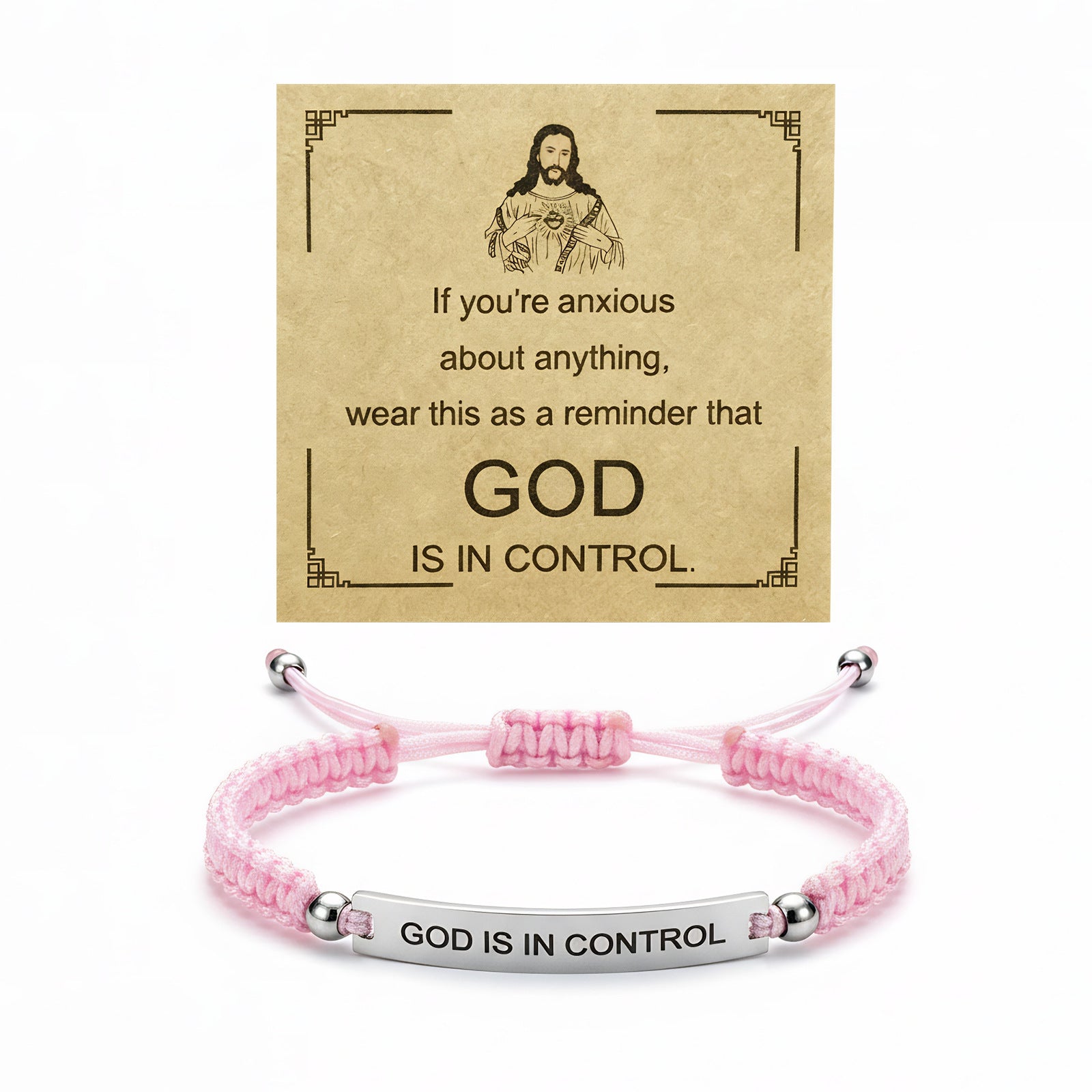 Damen Motivationsarmband mit verstellbarem Knoten und inspirierender Botschaft Shop Nory