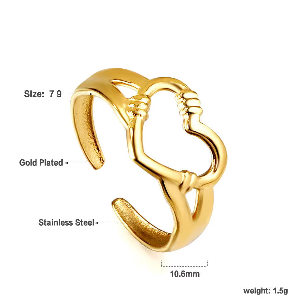 Damen Herzförmige Edelstahl Ohrstecker Shop Nory 1783008980