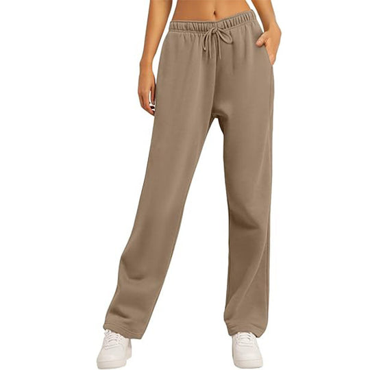 Damen nan hochwertige Relax-Hose mit hoher Taille, geradem Bein und integrierten Eingrifftaschen Shop Nory