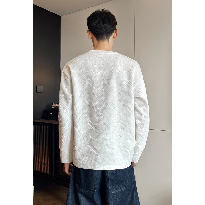 Herren Modischer Sweatshirt mit prägnantem Strukturmuster Shop Nory