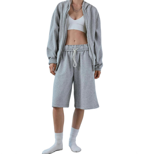 Damen Lässiges Sweatshirt und Shorts Set Shopnory