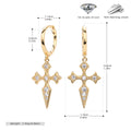 Damen Ohrhänger im Kreuzdesign aus hochwertigem 925 Sterling Silber mit funkelnden 5A Zirkonen Shop Nory