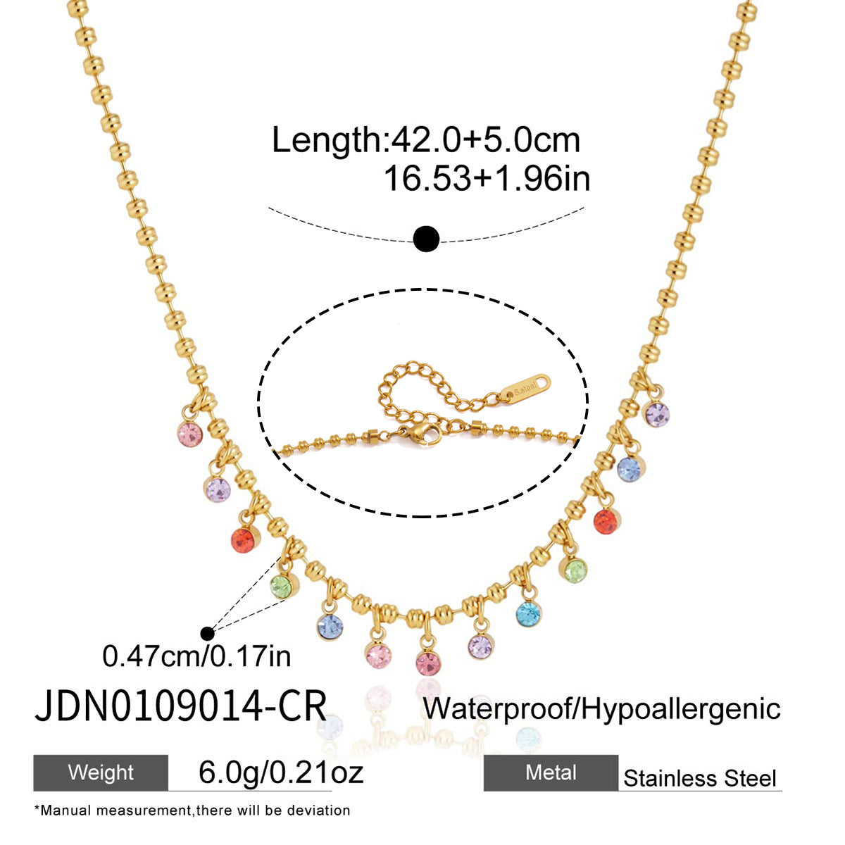 Damen elegante Halskette mit filigranem Gliederdesign Shop Nory