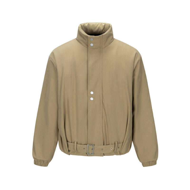 Herren Kurze technische Blousonjacke mit hohem Stehkragen, Taillengürtel und elastischen Bündchen Shop Nory