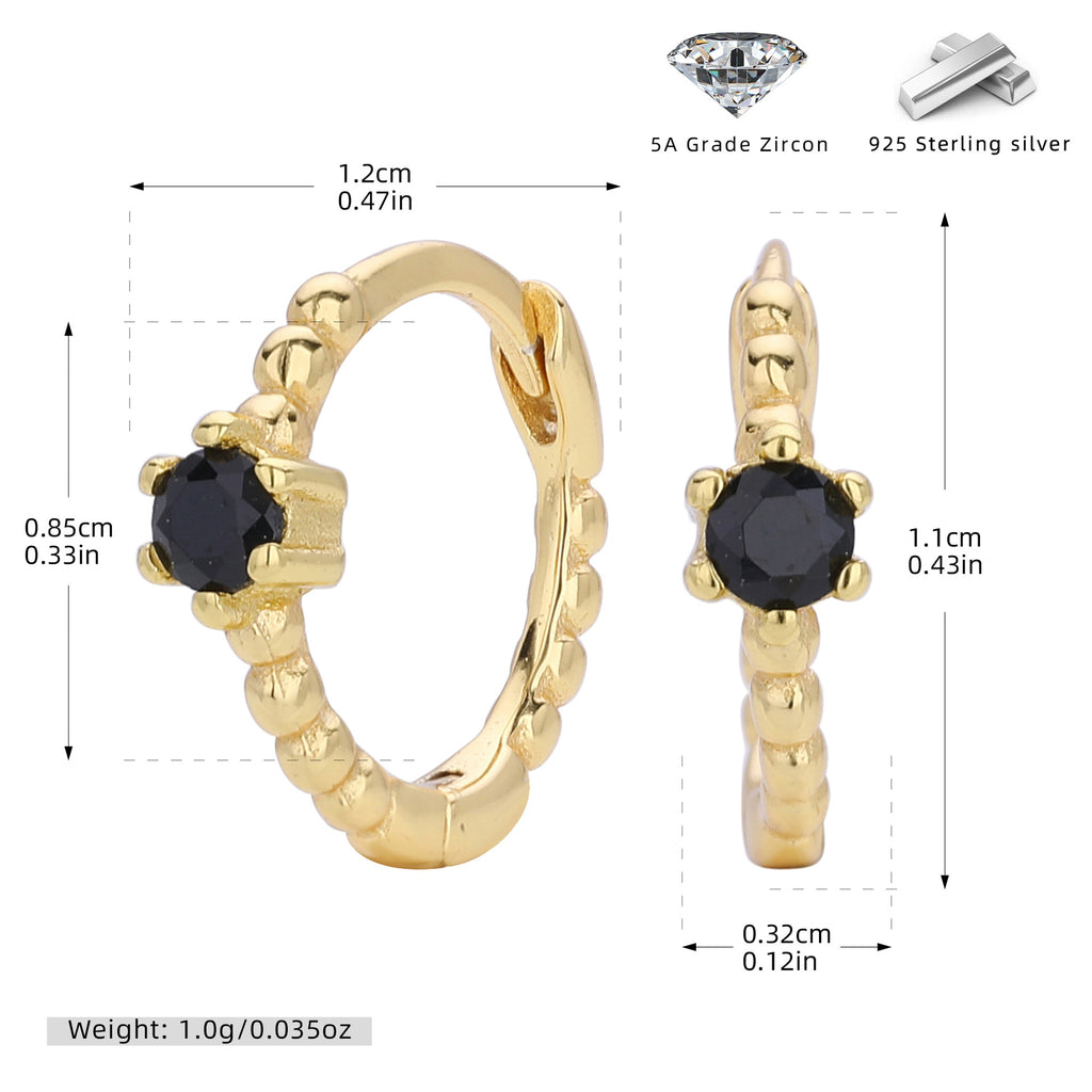 Damen Creolen mit funkelnden Zirkonstein-Akzenten und modernem Design Shop Nory