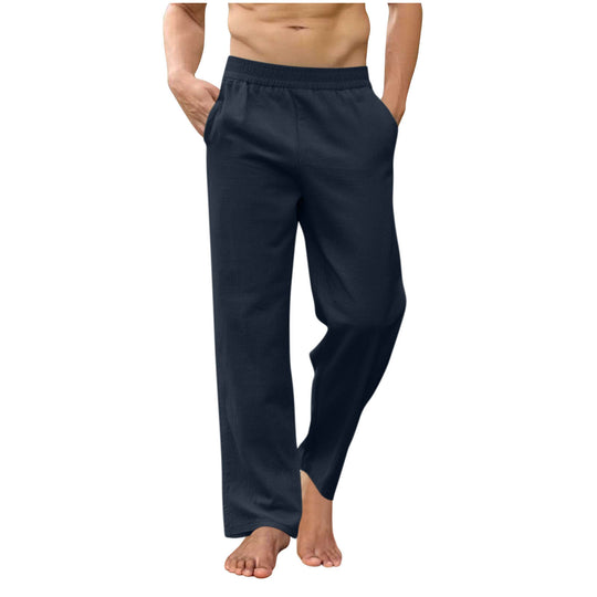Herren nan lockere Loungehose mit elastischem Bund, Eingrifftaschen und seitlichen Knöchelschlitzen Shop Nory