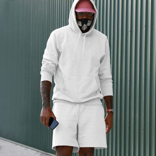 Herren Hoodie-Shorts-Set mit Kängurutasche