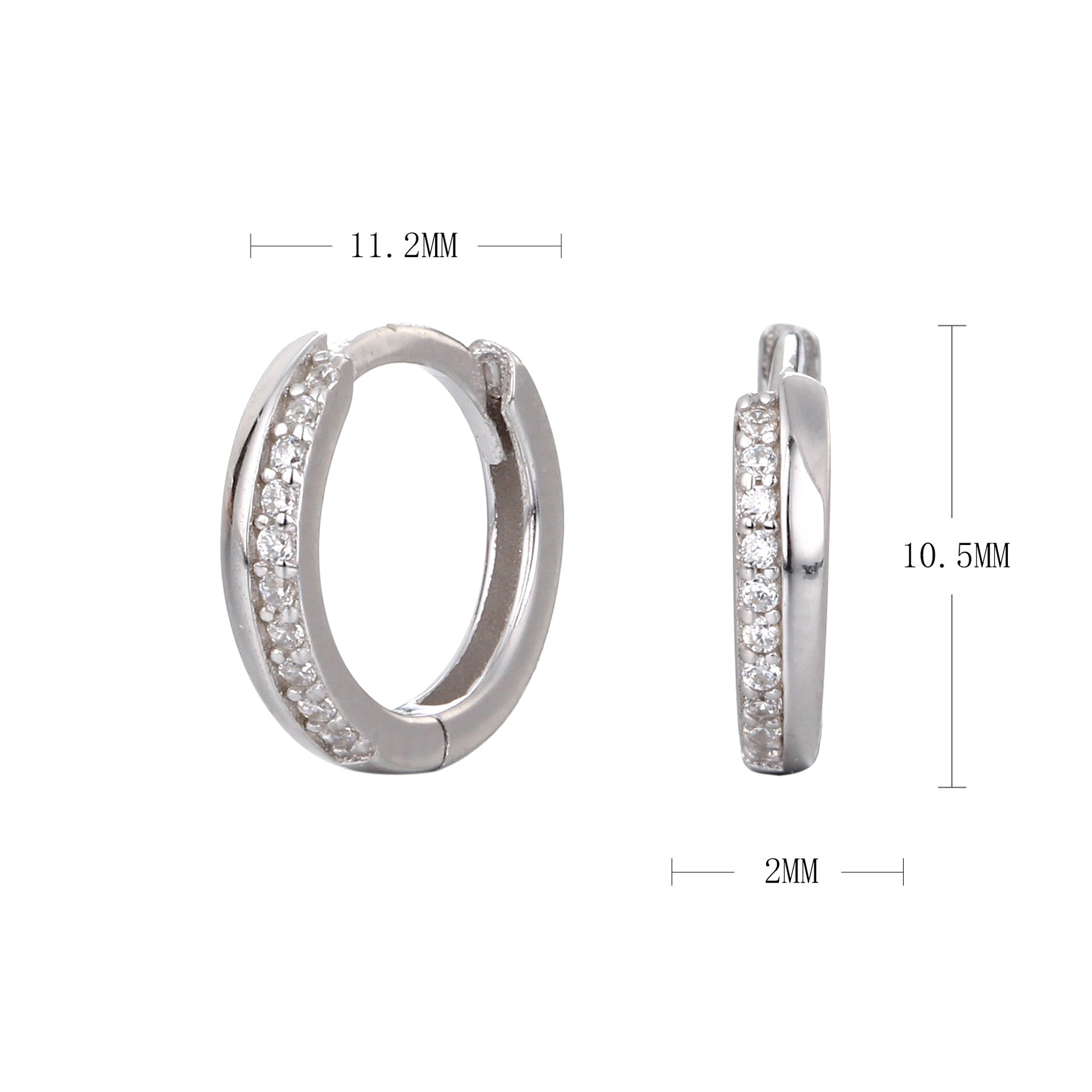Damen Creolen mit funkelnden Zirkonia Shop Nory