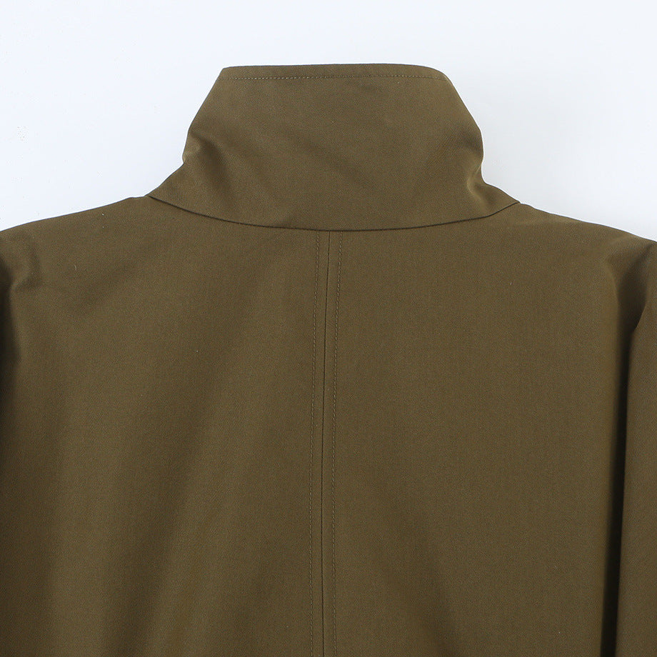 Damen Kurzjacke mit Tunnelzug-Taille, hohem Stehkragen und asymmetrischer Knopfleiste Shop Nory