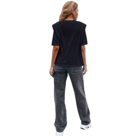 Damen T-Shirt mit modischem New York Druck und lässigem Schnitt