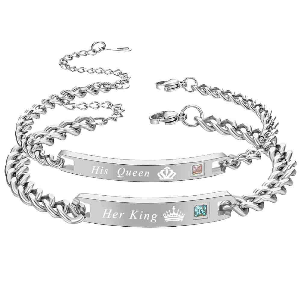 Damen Elegantes Kettenarmband mit personalisierbarem Anhänger Shop Nory