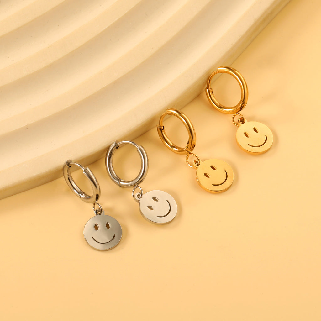 Damen Lustige Smiley-Ohrhänger Shop Nory
