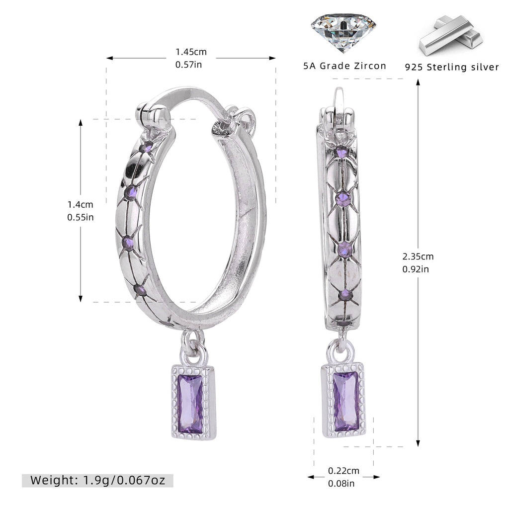 Damen Creolen mit funkelnden Zirkonsteinen und luxuriösem Design Shop Nory