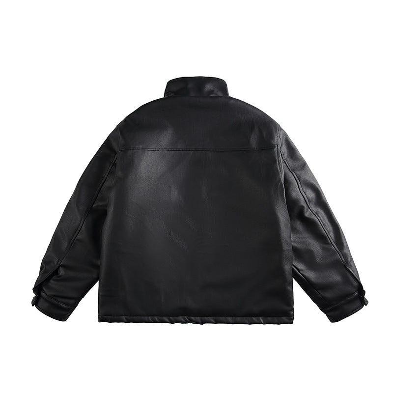 Herren Boxy‑wattierte Utility‑Blousonjacke mit hohem Stehkragen und aufgesetzten Pattentaschen Shop Nory