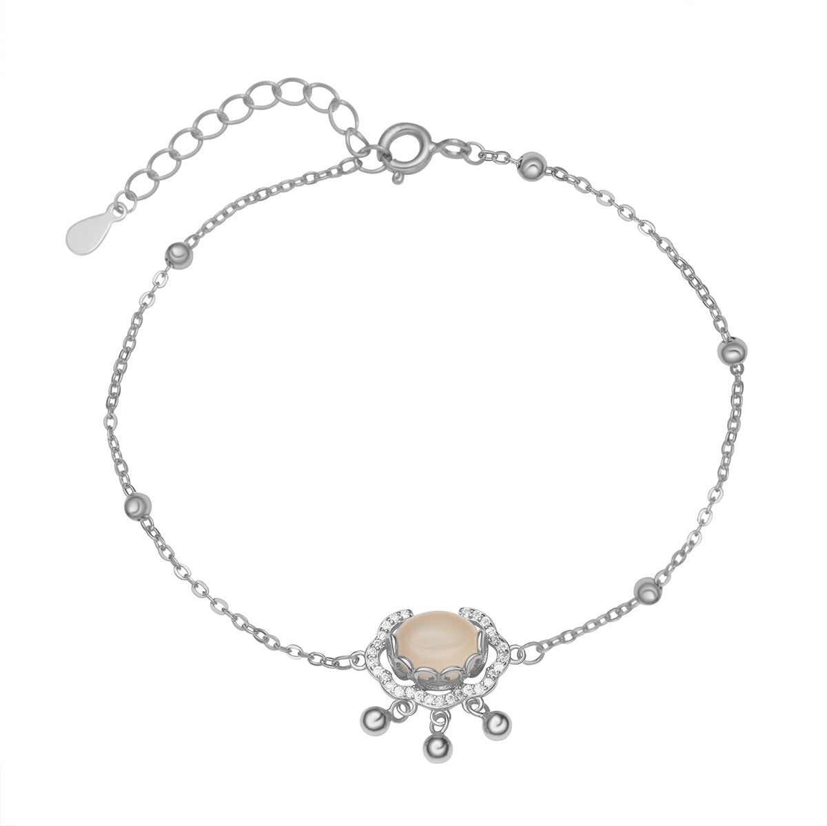 Damen zartes Armband mit funkelndem Edelstein und filigranen Details Shop Nory