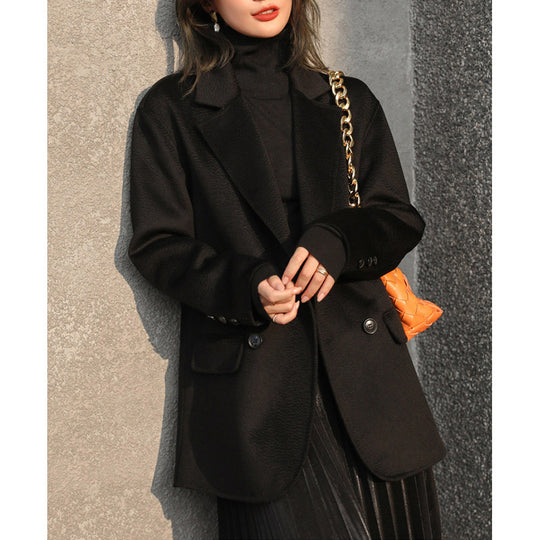 Damen Eleganter Langblazer mit doppelter Knopfleiste Shop Nory