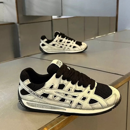 Herren Atmungsaktiver Retro-Laufsneaker mit Mesh- und Wildleder-Overlays Shop Nory