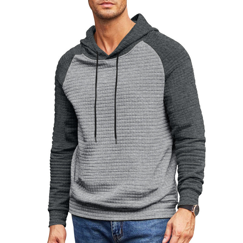 Herren nan texturierter Kapuzenpullover mit Raglanärmeln und gesteppter Struktur Shop Nory